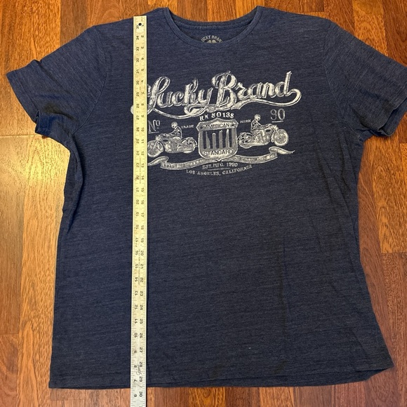 5 for $25 | Lucky Brand American Standard Motorcycle Blue Tshirt Size XXL - Picture 2 of 4